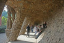 Parti fra park Güell, en noget særpræget park, som blev offentlig park i 1923. Der er gratis adgang til parken, og der var mange besøgende, da vi var der. 