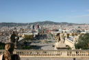 Udsigten ud over Barcelona og Placa Espanya oppe fra Museu Nacional D’art de Catalunya’s terrasse. 