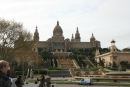 Placa d’Espanya med Museu Nacional dÁrt de Catalunya i baggrunden. I forgrunden det flotte springvand (der desværre ikke var i gang), alt bygget i forbindelse med verdensudstillingen 1929. 