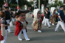 Til kæmpernes parade i Roses var der også en del kæmpehoveder (capgrosses); der var nogle af dem, der var ret festlige.