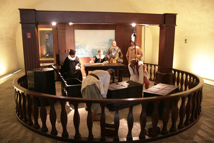 Genova har et meget stort og spændende søfartsmuseum. Der er flere afdelinger med hvert sit emne. Her er vist, hvordan de gamle skibe var indrettet. 