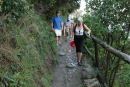Vi skulle ud og prøve at trave rundt i Cinque Terre området. Det havde været lukket på grund af regn, og det var stadig meget fugtigt, da vi fik lov til at trave der.