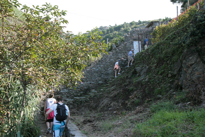 Rute 2 mellem Monterosso og Vernazza i Cinque Terre er mange steder mere en klatretur end en vandretur.  