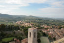 Udsigten fra Torra Grossa i San Gimignano. Tårnet er 54 meter højt - det højeste i byen, og ifølge loven måtte ingen private tårne rage op over dette tårn.