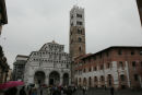 Piazza San Martino i Lucca med Catedrale San Maritino. Den var ikke noget særligt, sammenlignet med de andre katedraler, vi har besøgt i Toscana.