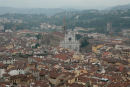 Udsigten oppe fra kuplen på Duomo Santa Maria del Fiore i Firenze. Der var en flot udsigt ud over byen og omegnen.