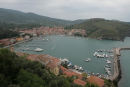 Udsigten oppe fra Fort la Rocca og ned over havnen i Porto Ercole. Der var god plads. 