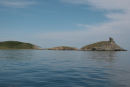 Île Finocchiarola, der ligger lige nord for Macinaggio, med ruinerne af et af de gamle vagttårne. Området mindede meget om Skotland, meget grønt og med mange ruiner af borge/tårne.  