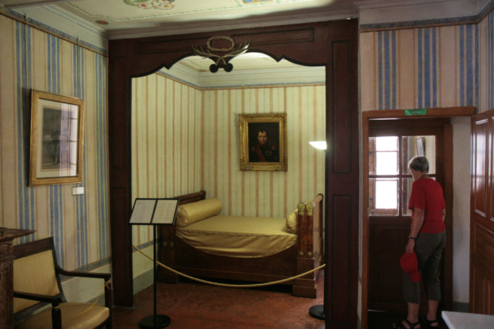 Et billede inde fra Napoleons fødehjem. Det er en af de bedste audioguides, vi har oplevet; vi fik rigtig meget at vide om familien Bonaparte.  