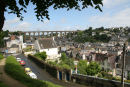 Udsigten ud over Morlaix. Uanset, hvor man befinder sig i Morlaix, ses den 58 meter høje
jernbanebro. Broen er bygget i 1861-63.