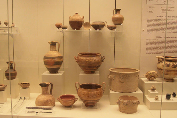 Museet i forbindelse med Antikke Mykene har en rigtig flot samling af de fund, der er gjort under udgravningerne. Det er nok de bedst bevarede ting, vi har set indtil nu.