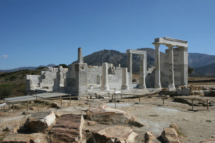 Dimitra’s tempel på Naxos, der var meget bedre bevaret end Dionysos templet.