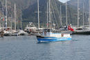 Den lille ’færge’, der sejler mellem Yacht Marina og Marmaris by, hvis der ikke var problemer med den. Den var meget ustabil, og vi måtte flere gange tage dolmusen ind til byen.