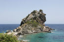 En af turistattraktionerne på Skopelos er kirken ude på den lille klippe, hvor bryllupsscenen i filmen Mamma Mia blev optaget. Den skulle vi også se, og vi klatrede op til den lille kirke.