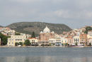 Agios Therapon i Mytilini på Lesbos med kuplen beklædt med sølv. Den ligger lige ned til havnen, hvor vi lå.