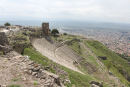 Det store teater på Akropolis i Pergamon. Der var plads til ca. 10.000. Teatergæsterne havde en flot udsigt ud over dalen. 
