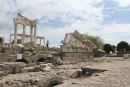 Trajaneum tempelkompleks på Akropolis i Pergamon.