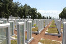 Den tyrkiske krigskirkegård på Helles i nærheden af Canakkale Martyrs’ Memorial. Her mindes de 600 tyrkiske soldater, der faldt her. 