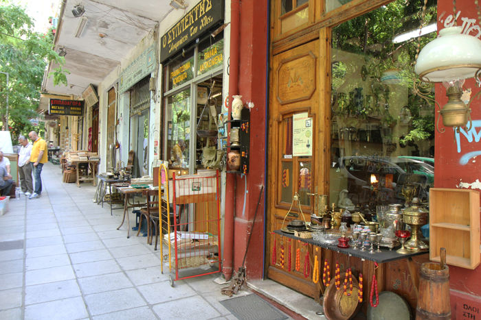 Bit Bazar Market i Thessaloniki er et stort område med loppemarked og marskandiserforretninger. Et spændende sted at gå på opdagelse.