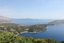 Udsigten fra Agios Panteleimonas. Til venstre skimtes havnebyen Linaria på Skyros.