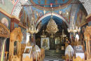 Interiøret fra kirken Panagia i Kanale by på Kythnos. Kirken er viet til øens skytshelgen Jomfru Maria. 