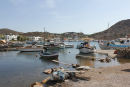 Den inderste del af havnen i Skala på Patmos. Havnen ligger i en stor bugt, og den inderste del er meget lavvandet, men det forhindrer ikke fiskerne i at bruge den.