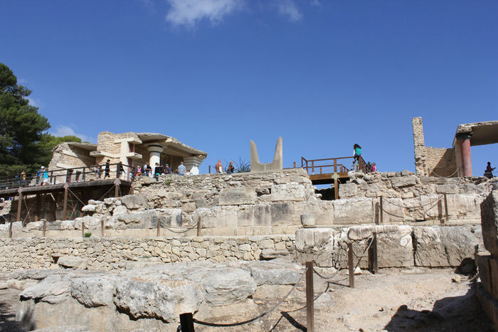 Knossos på Kreta. Knossos var centrum for den minoiske kultur i bronzealderen og var på det tidspunkt den største by på Kreta. 