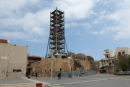 Minareten på Neratzes moskeen i Rethymnon er ved at blive renoveret. Lidt af et stillads. De går grundigt til værks - det ser ud til, at de har fjernet den og er ved at bygge den op igen fra bunden.