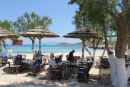 Der var ret dejligt ved strandcafeen i Diakofti.
