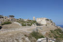 Den gamle fæstning på toppen af klippen i Chora på Kithira.