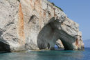 Det nordligste punkt af kalkklipperne på Zakynthos. Det var nogle rigtig flotte klippeformationer. Vi sejlede ind gennem buerne.