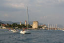 Trogir set ude fra marinaen, hvor vi lå. Trogir er optaget på UNESCOs liste over bevaringsværdige byer og er en rigtig flot by.