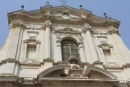 Den flotte barokke facade på Sant'Irene kirken (Teatini) i Lecce.