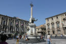 Den flotte elefantstatue på Piazza del Duomo i Catania.