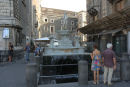 Fontana dell´Amenano på pladsen foran domkirken i Catania. Den får vand fra den underjordiske flod, der løber under Catania.