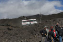 Inden vi kom med bussen, (der var en meget lang kø), var skyerne begyndt at lægge sig rundt om toppen af Etna. 