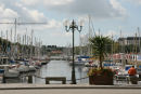 Havnen i Vannes, som ligger helt inde i bunden af Golfe du Morbihan. Det er en meget beskyttet havn.