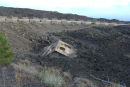 På turen op til Etna passerede vi et af de huse, der er blevet begravet af lavaen fra vulkanen. 
