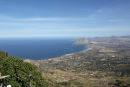 Udsigten oppe fra Erice ud over Middelhavet og nordkysten af Sicilien. Vi havde et rigtig flot vejr til besøget i Erice. (Foto Jakob)