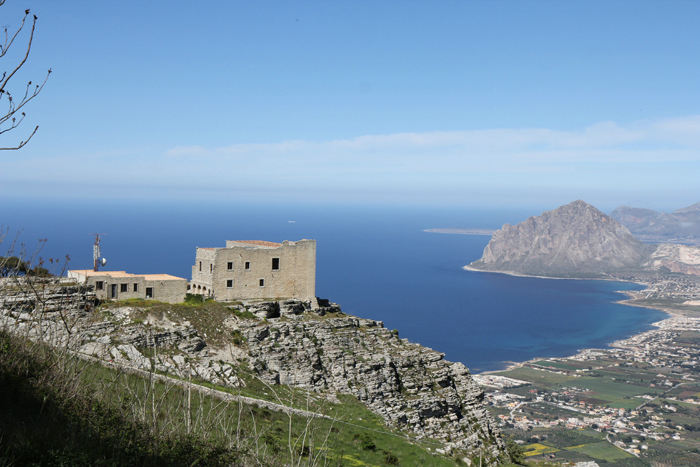 Udsigten mod nord ud over Det Spanske Kvarter i Erice.