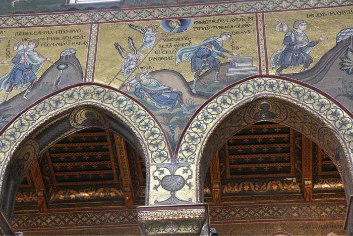 Biblen fortalt i billeder – mosaikker, i kirken i Monreale.