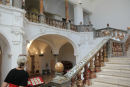 Hallen i Museo regionale Pepoli i Trapani. En rigtig flot trappe, der fører op til museets 1. sal. 