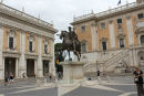 Rytterstatuen af Marcus Aurelius på Piazza del Campidoglio på Palatinerhøjen. Det er en kopi, orginalen står inde på Museum Capitolini.