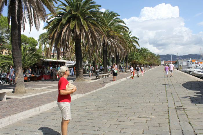 Viale Italia, den flotte havnepromenade i La Spezia.