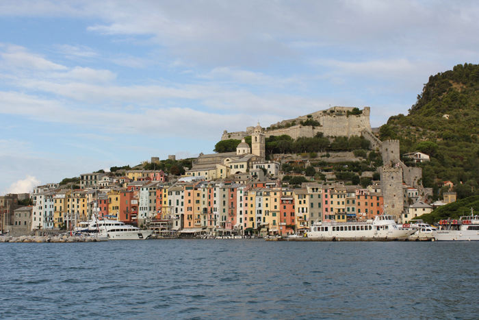 Byen Portovenere der ligger i strædet mellem La Spezia og øen Palmaria.