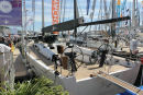 Bådene på bådudstillingen i Cannes var meget store. 55 fod var nogle af de mindste, der var dog 2 ’små’ både, en Dehler 43 og en X 40. Den største var en Swan 95, her en Xp 55 fra X-yacht.