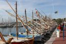 Nogle af de flotte gamle sejljoller i Bandols havn. 