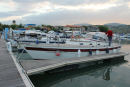 Nausikaa fortøjet i den fine marina i Roches-de-Condrieu. Her var alle faciliteter.