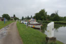 Nausikaa fortøjet ved ’rastepladsen’ i Maxilly-sur-Saône, lige efter den første sluse i Canal entre Champagne et Bourgogne. Her var masser af vand helt ind til kanten.