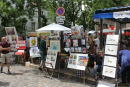Place de Tertre (malernes plads) på Montmartre. Her fik vi en dejlig frokost. 